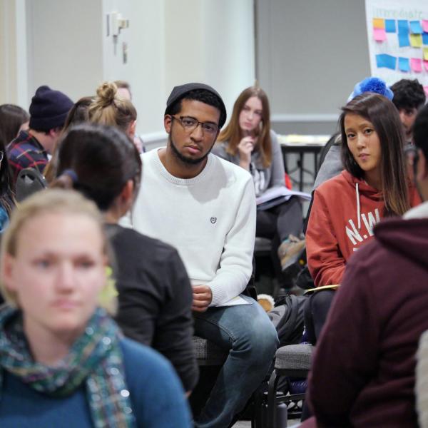Students at a Diversity and Inclusion Summit session in 2017