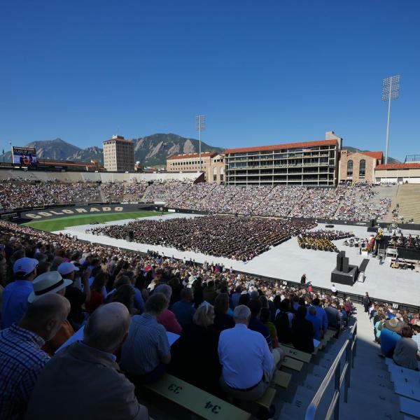 2017 commencement ceremony at Folsom Field