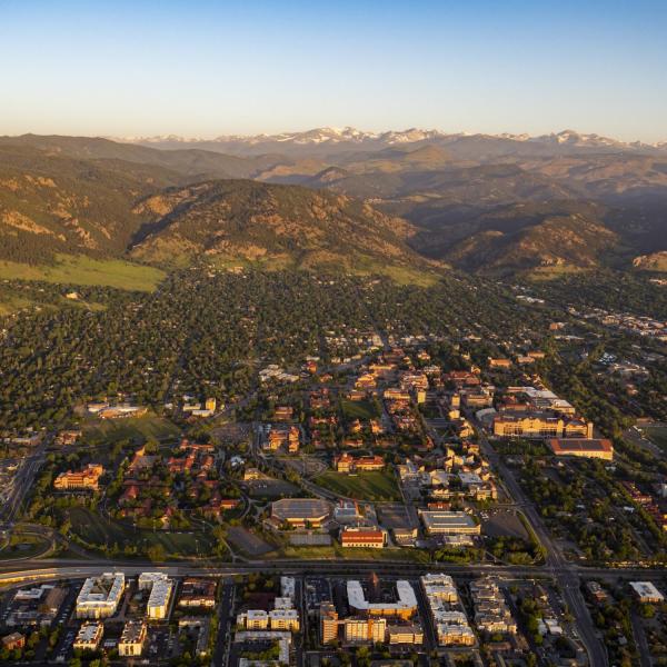 Aerial view of the Boulder area