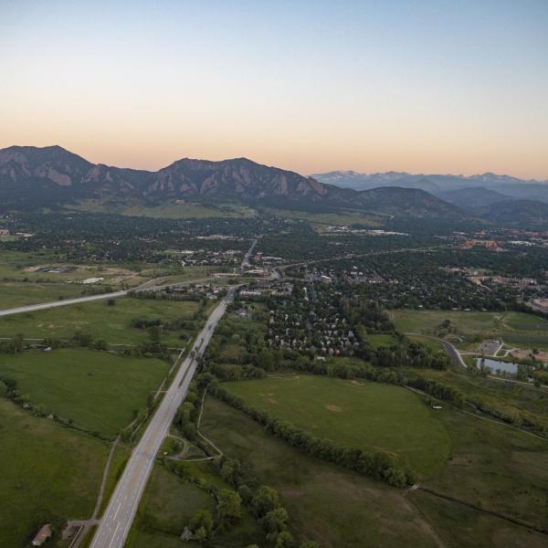 Aerial view of Boulder
