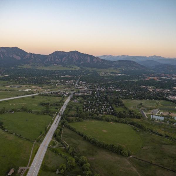 Aerial view of Boulder