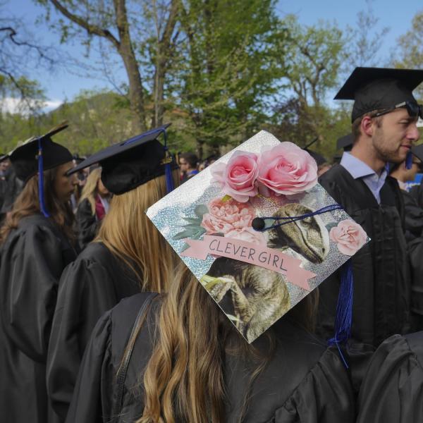 Class of 2018 gathers on the quad before the commencement procession
