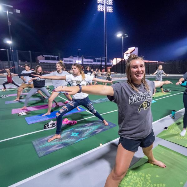 Fitness class at The Rec during Fall Welcome