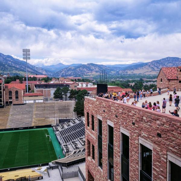 Rooftop view of Folsom Field