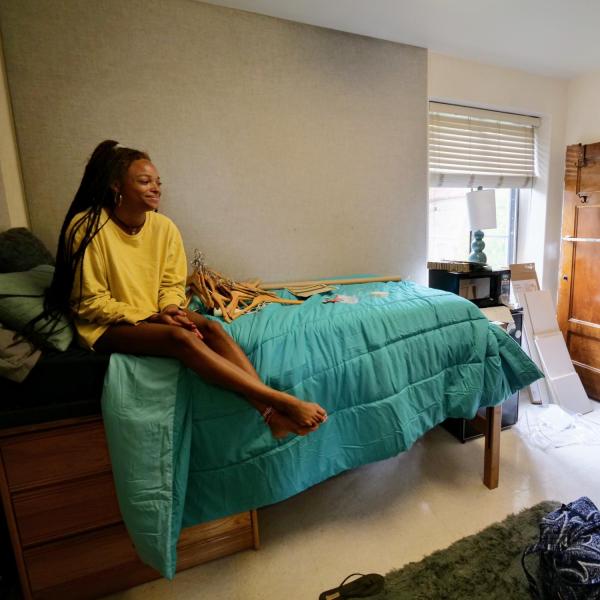 Students in their dorm room