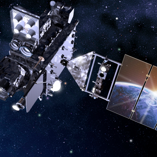 Artist’s rendition of the NOAA GOES satellite