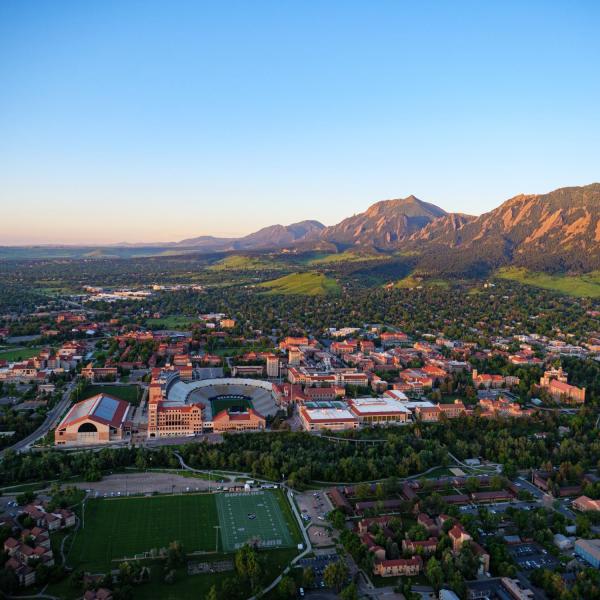 Aerial view of campus
