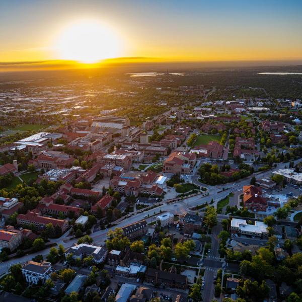 aerial view of Boulder area