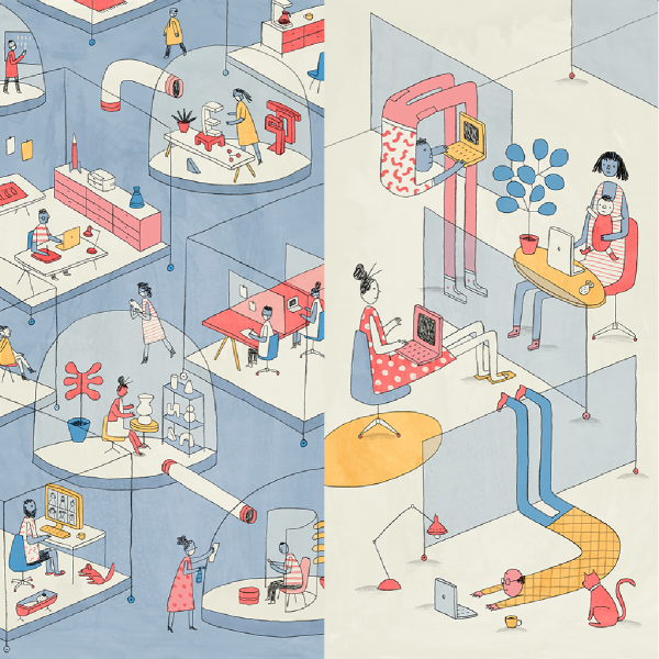 illustration of workplace