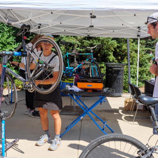 Bikes on campus.