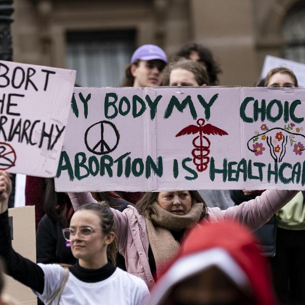 A protest after the Dobbs decision