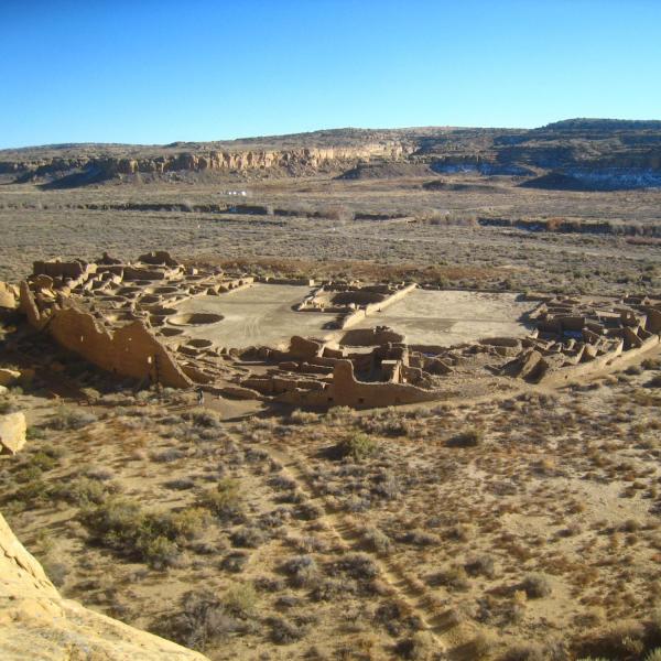 Pueblo Bonito ruins at Chaco Canyon, New Mexico