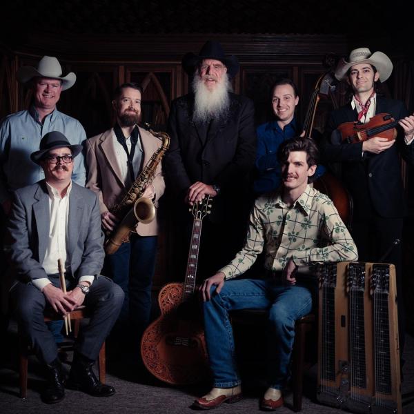 Asleep at the Wheel band members with instruments
