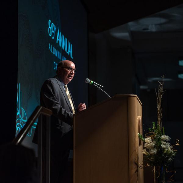 Chancellor Philip DiStefano at the 89th Annual Alumni Awards ceremony