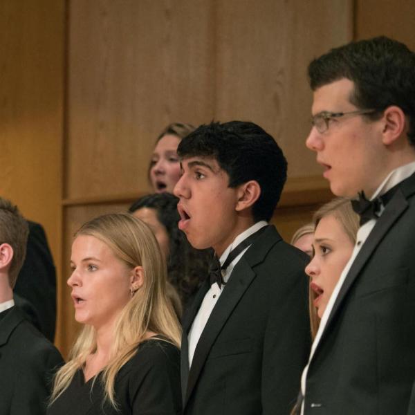 CU choir members performing