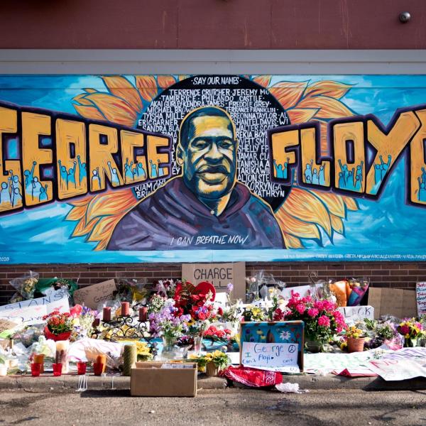 George Floyd mural outside of Cup Foods at Chicago Avenue and E 38th Street in Minneapolis, Minnesota