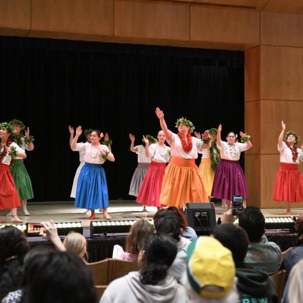 Hula dancers at a previous International Festival