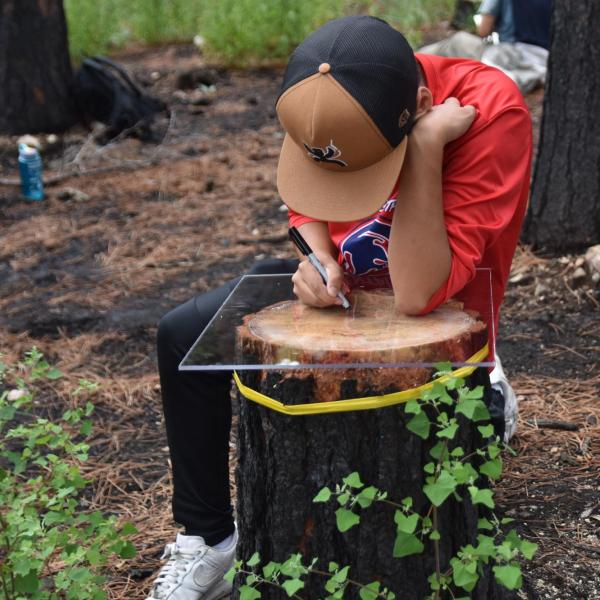 High school student participating in a CU Science Discovery field course