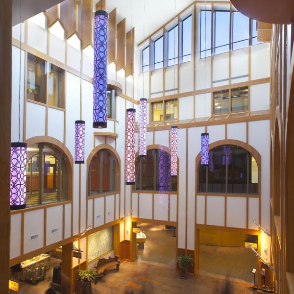 Light fixtures in the C4C atrium