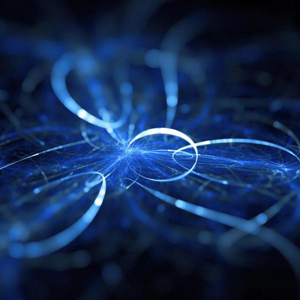 Abstract blue rings.
