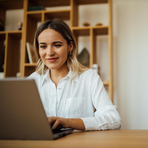 person on a laptop