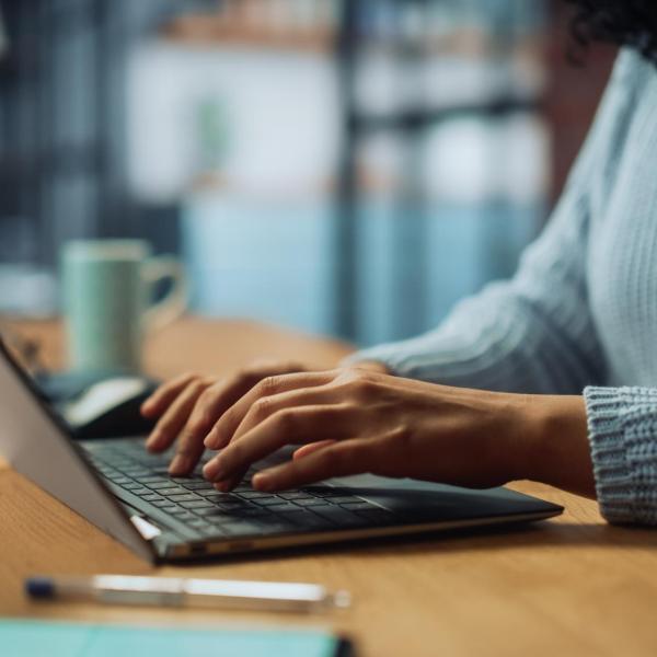 person on laptop