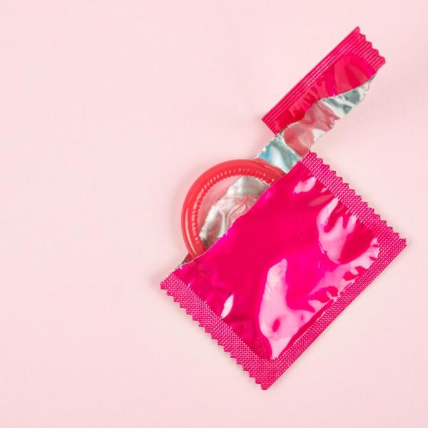 open condom wrapper