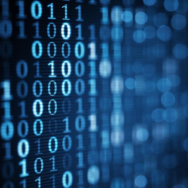 Stock image of binary numbers
