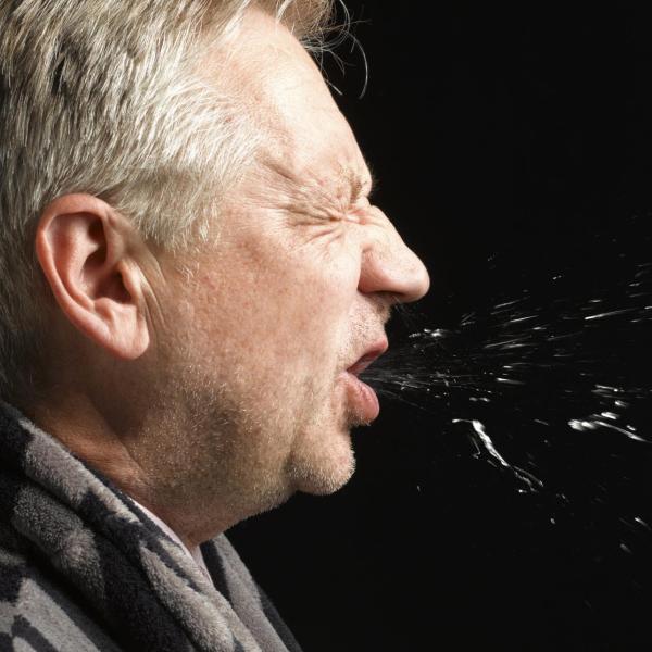 person coughing