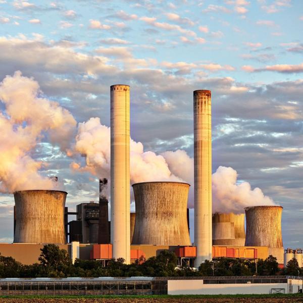 Pollution spewing from a factory