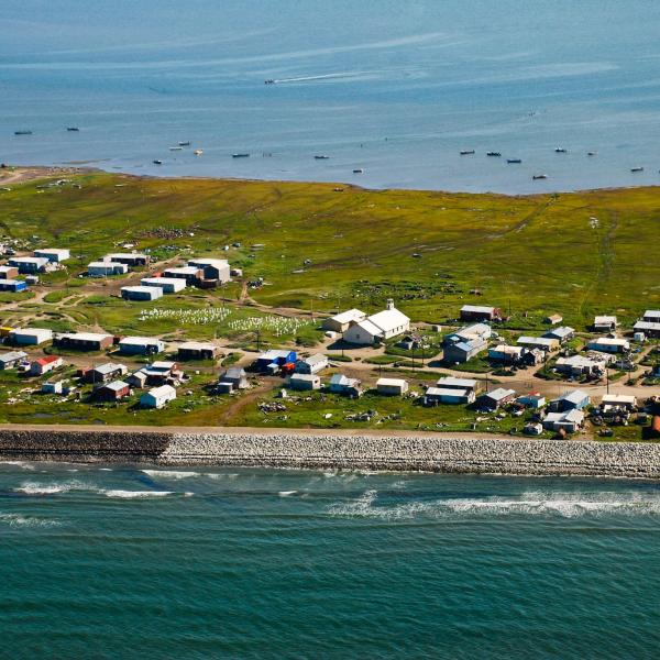 Houses on Alaska coast