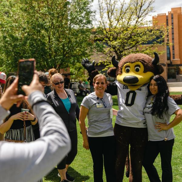 CU staff members at the all-staff celebration in spring 2022