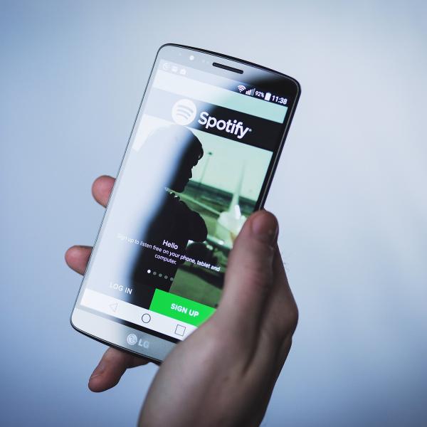 Spotify on a cell phone