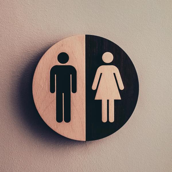 Male female bathroom sign