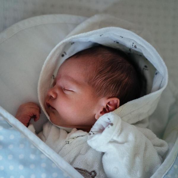 Newborn baby in a blanket