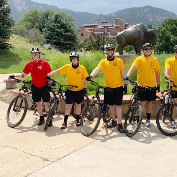 CUPD Deputy Chief Tom Matlock, in red, with LEBA class