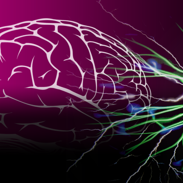 Illustration of brain and technology