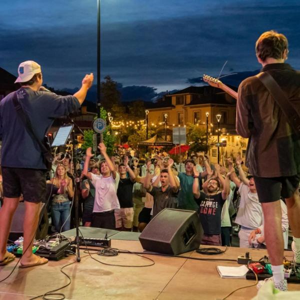 Band playing during BuffStreet on The Hill