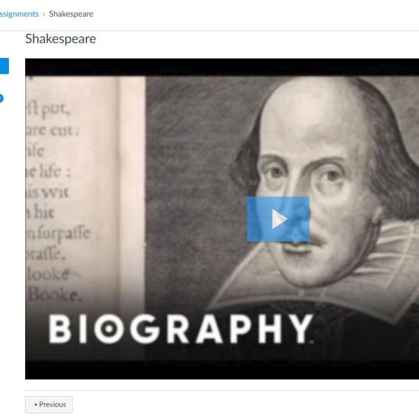 Screenshot of PlayPosit interactive video assignment