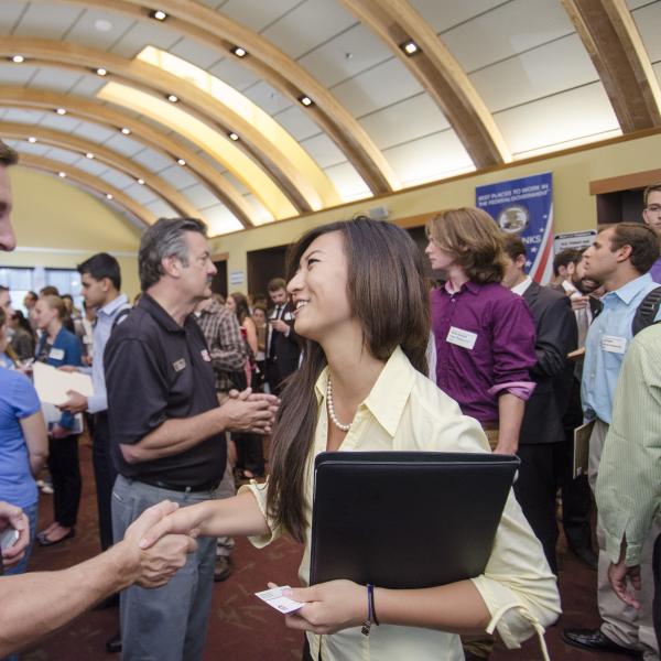 Women at CU Boulder career fair