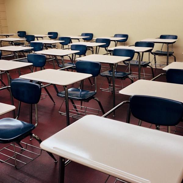 Stock photo of classroom chairs