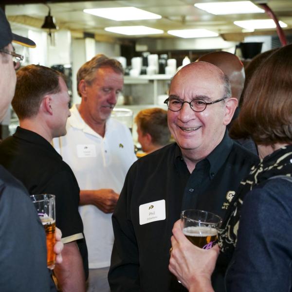 Chancellor Phil DiStefano engaging with the community during the 2019 summer tour