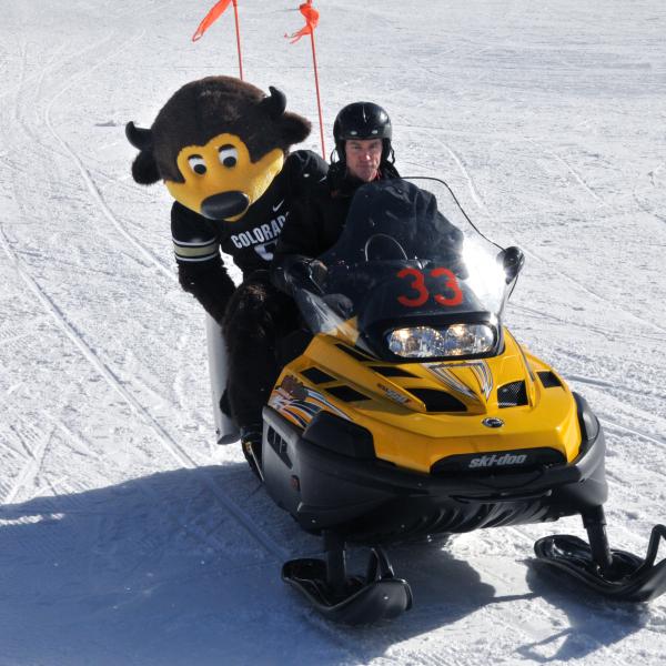Chip on snowmobile