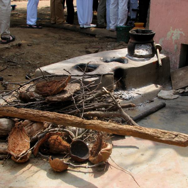 a traditional cookstove in rural India