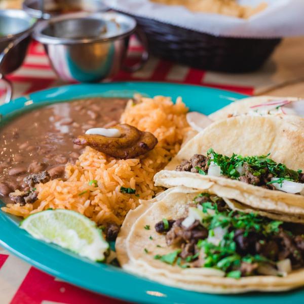 tacos and other Mexican style food