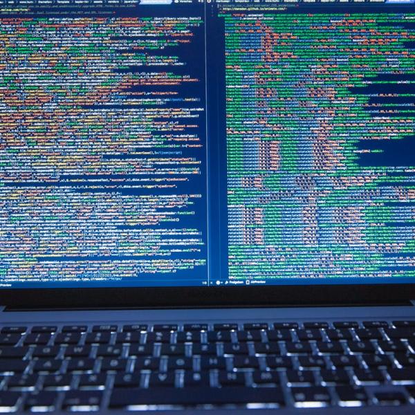 computer screen with code