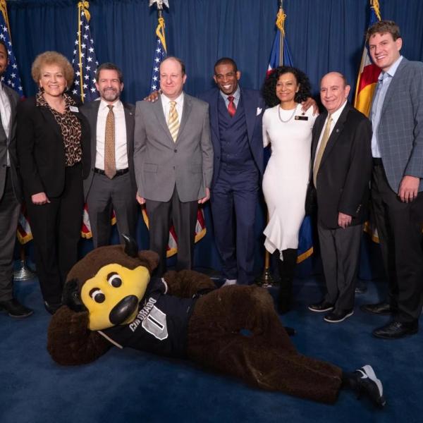 Coach Prime at the Colorado State Capital Building With the Colorado Black Caucus