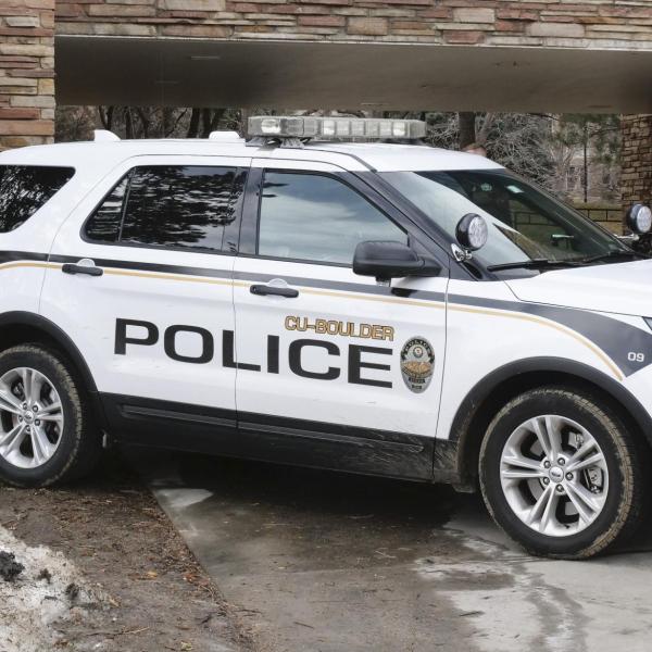 A CU Boulder police vehicle