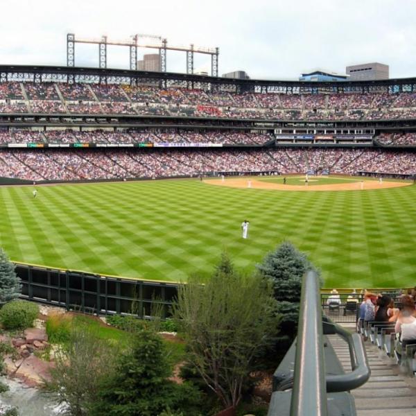 Panorama of Coors Field during game