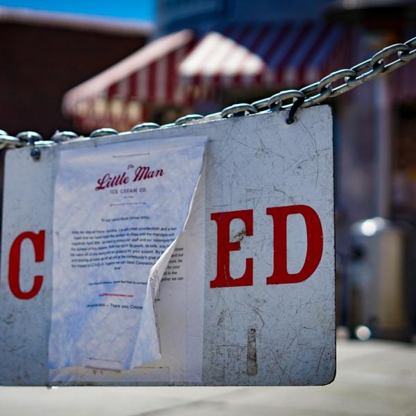 Little Man Ice Cream in Denver, closed temporarily during the pandemic.